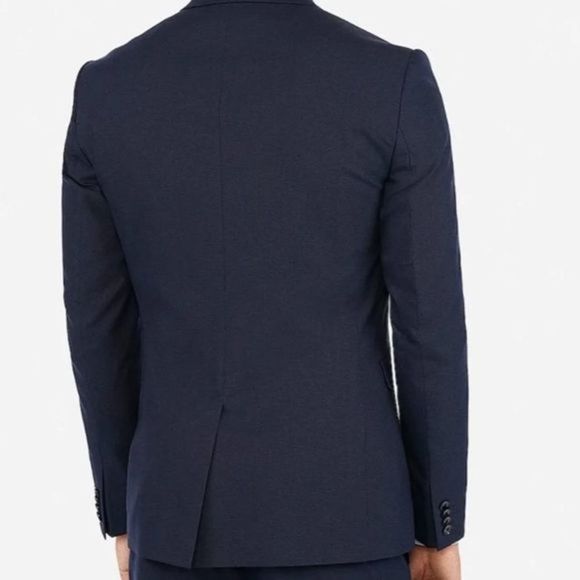 Host pick Extra Slim Navy Cotton Blend Stretch Suit Jacket 42 short blazer - Picture 2 of 4